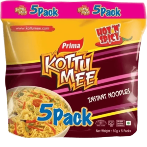 B/KM-Prima Kottumee Hot and Spicy Noodles 80g X 5 Packs