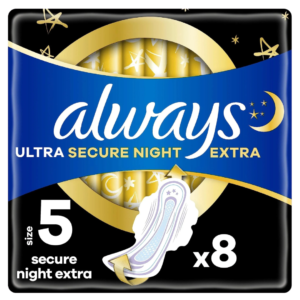 J/Always Ultra 5 Sec Night 8pck
